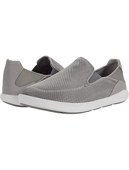 OLUKAI Nohea Pae Men's Slip On Sneakers, Lightweight Barefoot Feel & Breathable All-Weather Shoes, Drop-in Heel & Comfort Fit