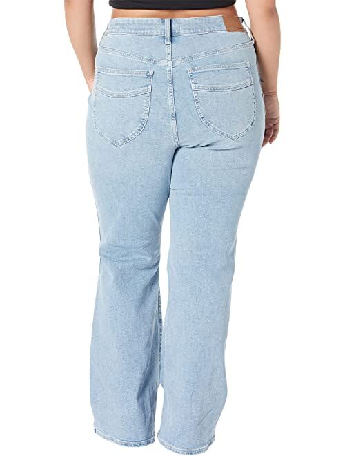 Madewell Plus Size Leigh Retro Flare Jeans in Light Wash Hemp