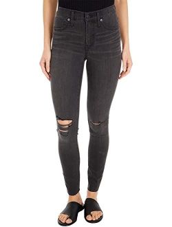 9'' Mid-Rise Skinny Jeans in Black Sea