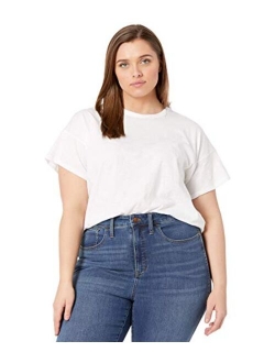 Plus Size Whisper Cotton Rib Crew Neck Tee