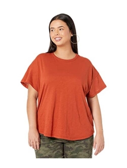 Plus Size Whisper Cotton Rib Crew Neck Tee