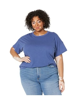 Plus Size Whisper Cotton Rib Crew Neck Tee