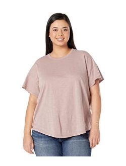 Plus Size Whisper Cotton Rib Crew Neck Tee