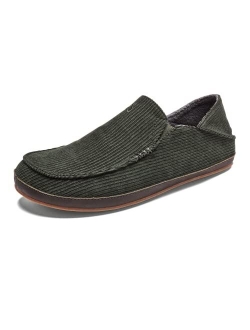 Moloa 'Ie Slipper Men's Leather Slippers, Premium Nubuck Leather Slip On Shoes