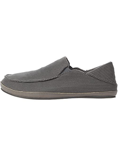 OluKai Moloa 'Ie Slipper Men's Leather Slippers, Premium Nubuck Leather Slip On Shoes