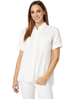 Double Gauze Short Sleeve Flap Pocket Shirt