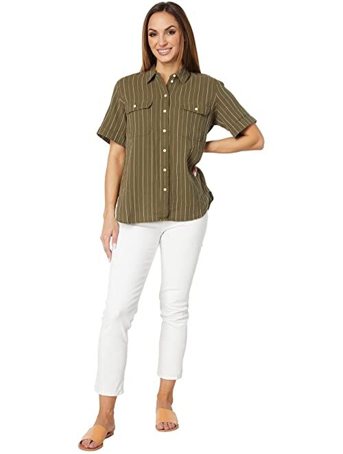 Madewell Double Gauze Short Sleeve Flap Pocket Shirt