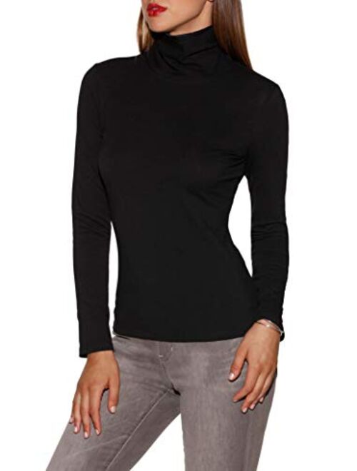 Boston Proper So Sexy Solid Color Women's Basic Turtleneck Long Sleeve Knit Top