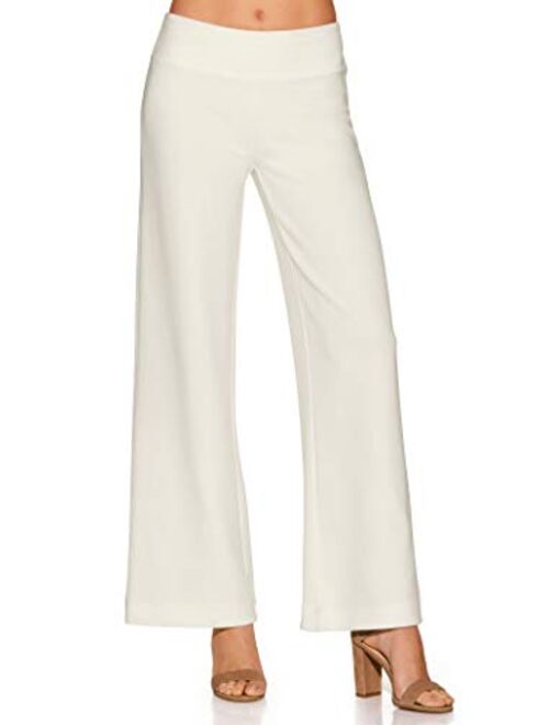 Boston Proper Women's Wrinkle-Resistant Solid Color Knit Palazzo Pant