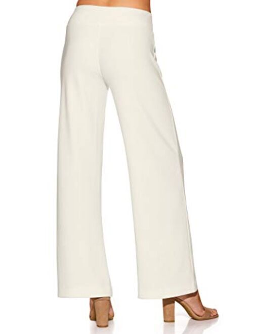 Boston Proper Women's Wrinkle-Resistant Solid Color Knit Palazzo Pant