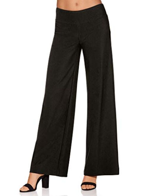 Boston Proper Women's Wrinkle-Resistant Solid Color Knit Palazzo Pant