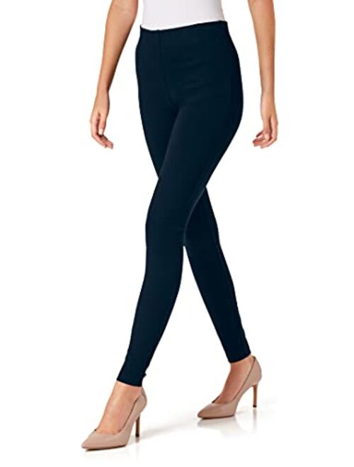 Boston Proper Womens High-Waisted Pull-On Ponte Stretch Knit Premium Legging, Solid Color