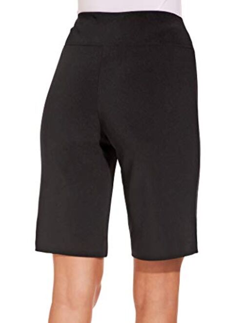 Boston Proper Women's Wrinkle-Resistant Knit Casual High-Rise Bermuda Short