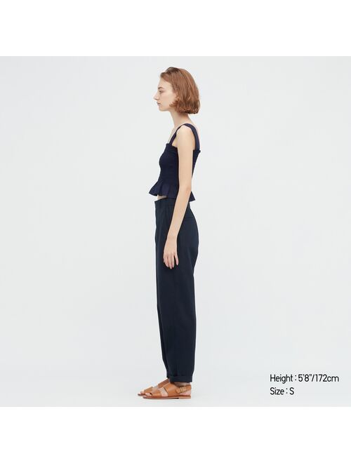 Uniqlo Cotton Shirred Sleeveless Blouse