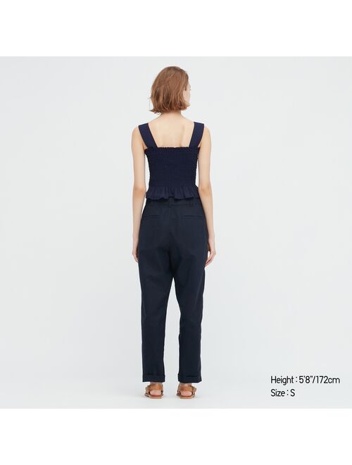 Uniqlo Cotton Shirred Sleeveless Blouse