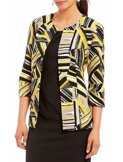 Women's Abstract Printed Scuba Crepe Jacket