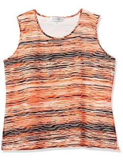 Women's Sunset Waves Printed Knit Jacquard U Neck Tank Top