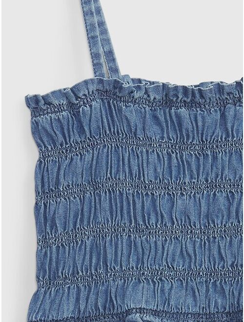 Gap Kids Smocked Denim Dress with Washwell