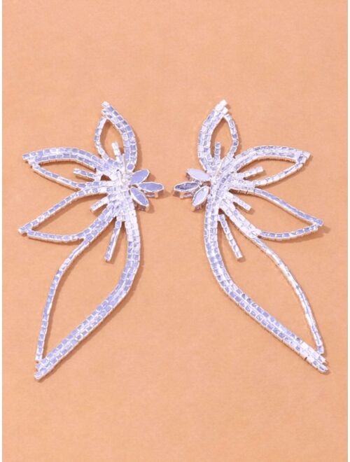 Shein Zircon Wing Decor Stud Earrings