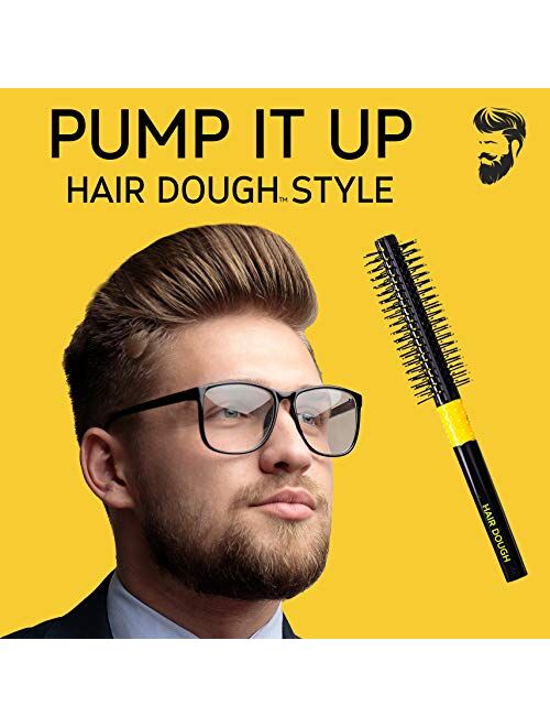 Hair Dough Quiff Roller Round Brush, Small Round Hair Brush is perfect to Style and Add Volume to any Short Hair Style, Roller Brush works great with Wax, Clay, Beard Bal