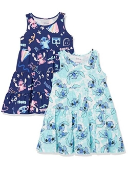 Girls and Toddlers' Knit Sleeveless Tiered Dresses, Pack of 2