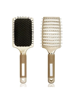 EFKON hair brushes for men and women,Paddle Hair Brush Comb and brush Set toddler brushes, Great On Wet or Dry Hair