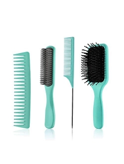 EFKON hair brushes for men and women,Paddle Hair Brush Comb and brush Set toddler brushes, Great On Wet or Dry Hair