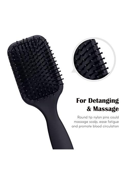 EFKON hair brushes for men and women,Paddle Hair Brush Comb and brush Set toddler brushes, Great On Wet or Dry Hair