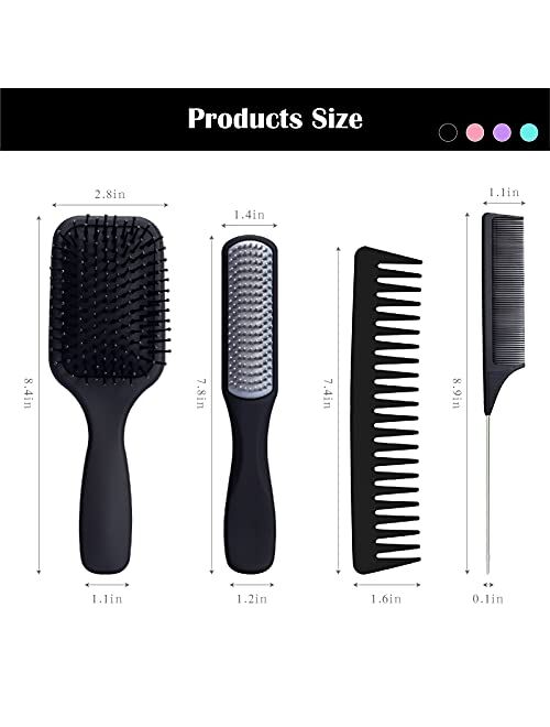 EFKON hair brushes for men and women,Paddle Hair Brush Comb and brush Set toddler brushes, Great On Wet or Dry Hair