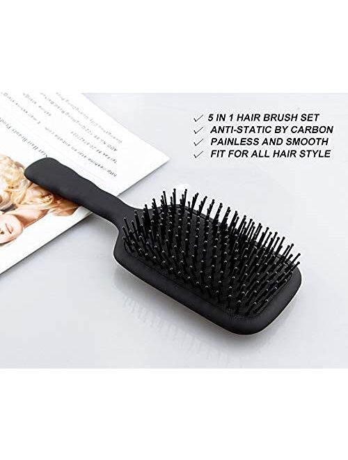 EFKON hair brushes for men and women,Paddle Hair Brush Comb and brush Set toddler brushes, Great On Wet or Dry Hair