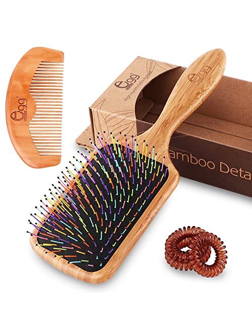 BLACK EGG Hair Brush, Bristles Brush for Women Men Kid