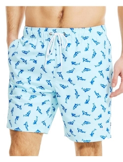 Men's Shark-Print Swim Shorts