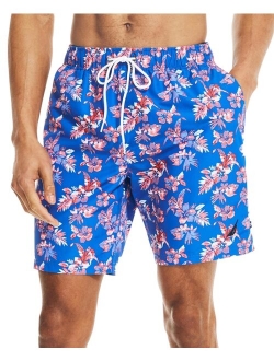 Men's Quick-Dry Floral-Print 8" Swim Trunks