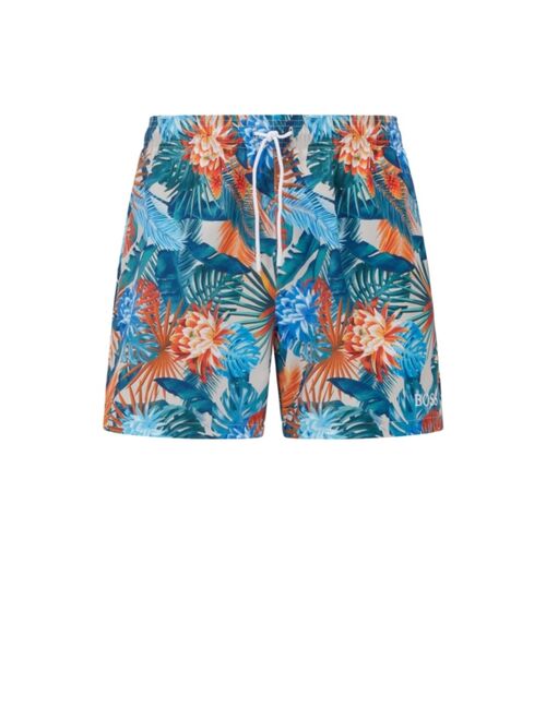 Hugo Boss BOSS Men's Floral-Print Swim Shorts