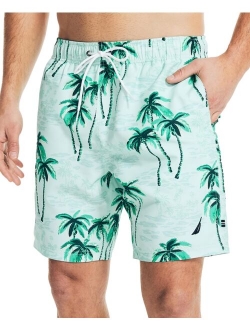 Men's Quick-Dry Palm Tree-Print 18" Board Shorts