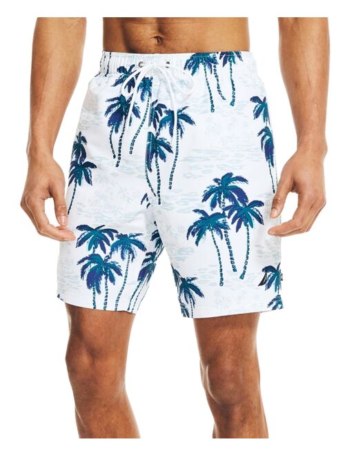 Nautica Men's Quick-Dry Palm Tree-Print 18" Board Shorts