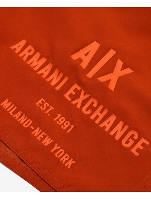 A|X Armani Exchange Men's Drawstring Logo Swim Shorts