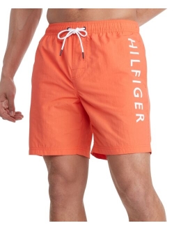 Men's Regular-Fit Logo-Print 7" Swim Trunks