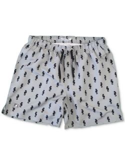 Kangol Men's Seahorse-Print Swim Trunks