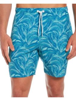 Men's Caribbean Waves-Print Swim Short