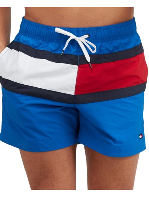 Tommy Hilfiger Men's Big & Tall Flag Swim Trunk