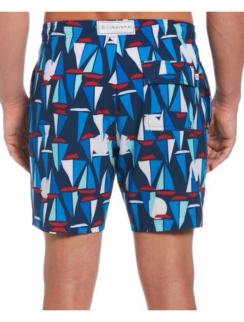 Cubavera Men's Sail Away-Print Swim Short