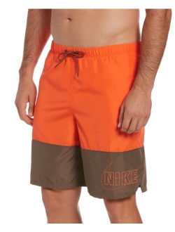 Men's Split Colorblocked Packable 9" Swim Trunks