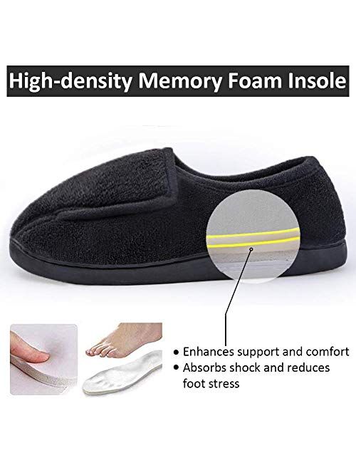 Buy Git Up Women Memory Foam Diabetic Slippers Arthritis Edema Adjustable Closed Toe Swollen