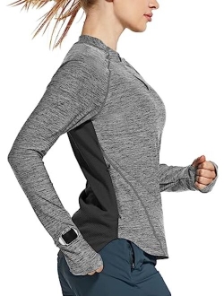 Women's UPF 50  Hiking Shirts Sun Protection SPF Quick Dry Tie Front Side Slit Long Sleeve Yoga Tops