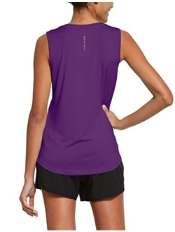 Women's Sleeveless Workout Shirts Exercise Running Tank Tops Active Gym Tops