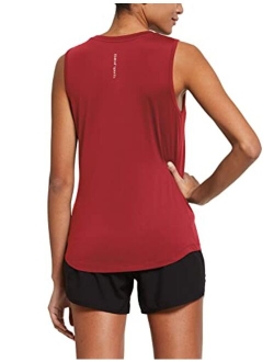 Women's Sleeveless Workout Shirts Exercise Running Tank Tops Active Gym Tops