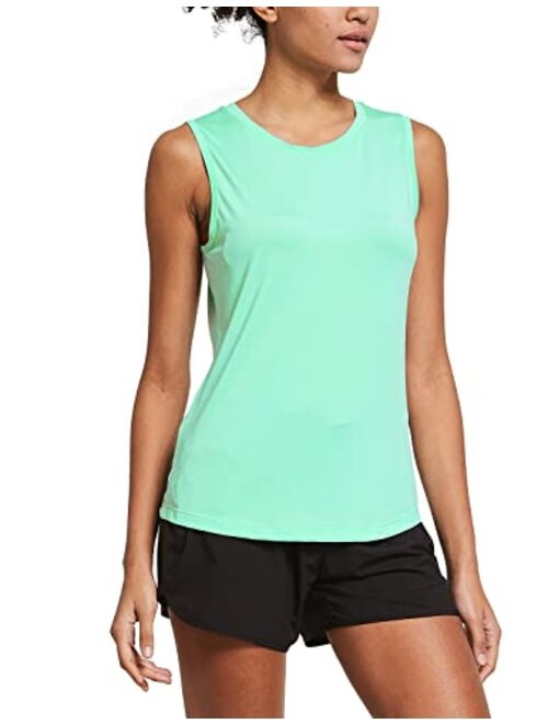 BALEAF Women's Sleeveless Workout Shirts Exercise Running Tank Tops Active Gym Tops