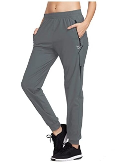 Women's Joggers Pants Athletic Running Jogging Pants Hiking Quick Dry Zipper Pockets