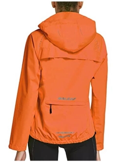 Women's Running Rain Jackets Cycling Windbreaker Waterproof Reflective Windproof Spring Coat Golf Hiking Hooded